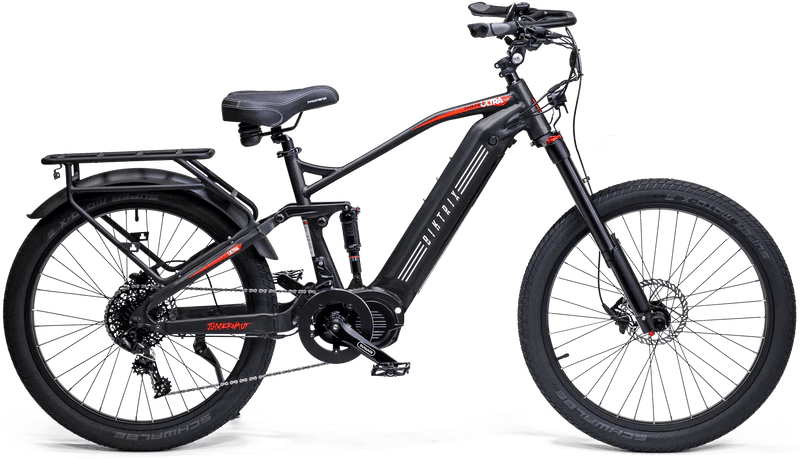 Biktrix Juggernaut Ultra FS Pro 3 Cruise Mid Drive Rear Suspension Electric Bike Matte Black