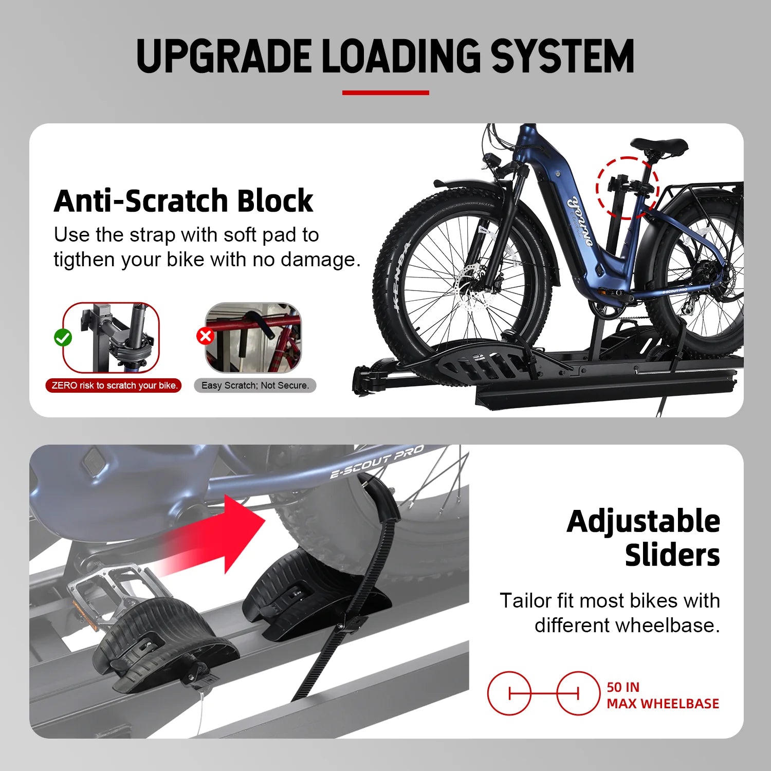 Young Electric MATE R Foldable Hitch Bike Rack | 2’’ Receiver, 200 LBS Capacity - Freedom Mobility