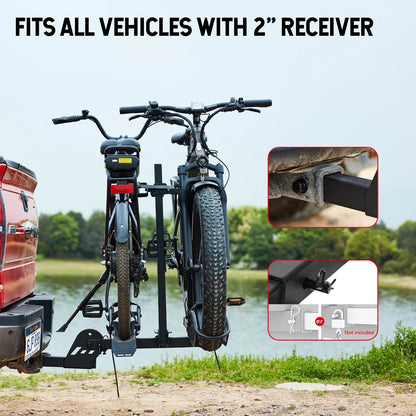 Young Electric MATE R Foldable Hitch Bike Rack | 2’’ Receiver, 200 LBS Capacity - Freedom Mobility